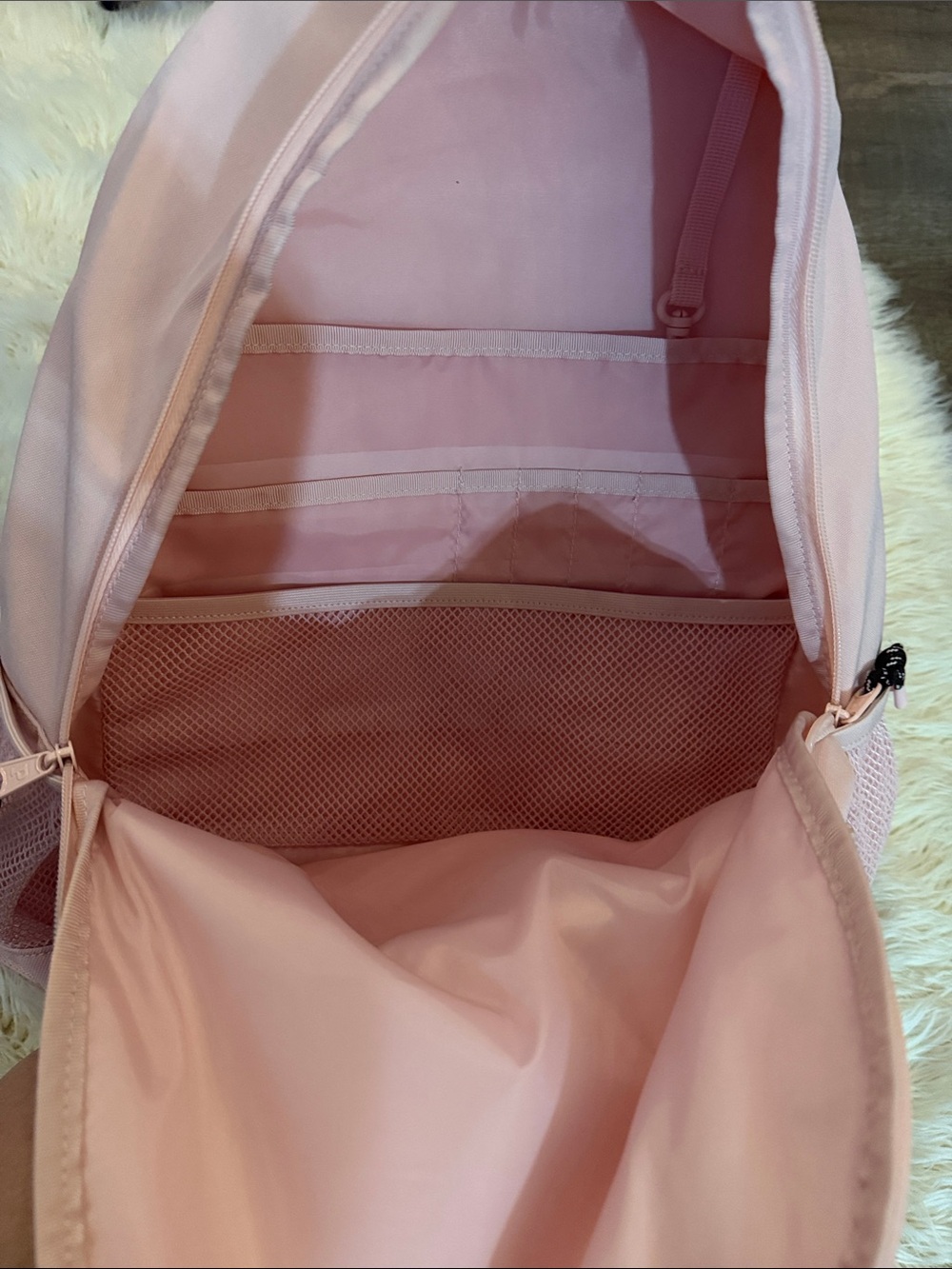 PINK Victoria's Secret Pastel Pink Mesh Front Backpack - Picture 3 of 6